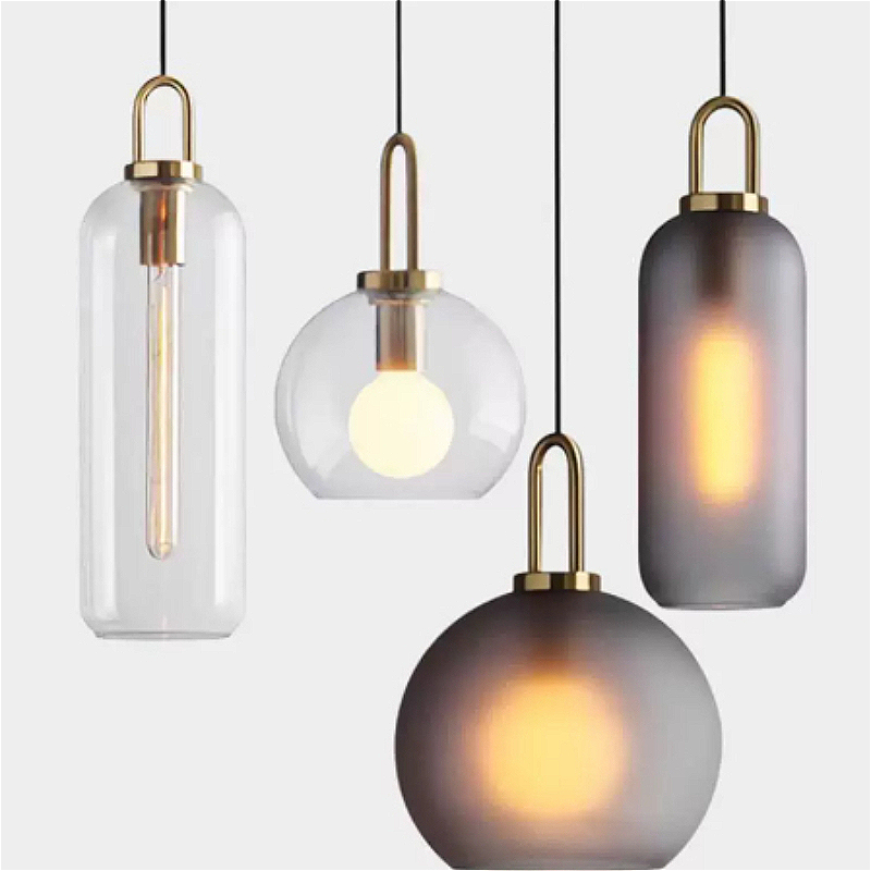 Home Bathroom Lighting Design - İskandinav Cam Sanat Tasarımı Siyah LED