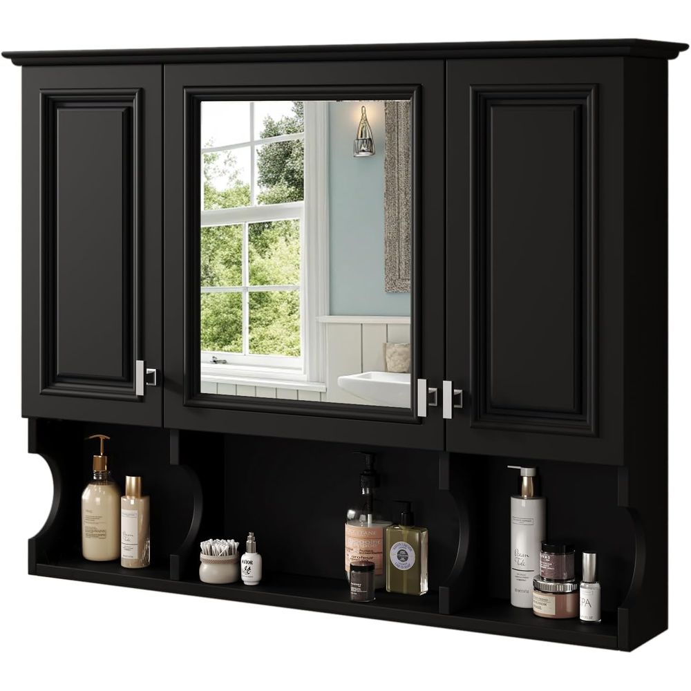 Home Bathroom Shelf - Aynalı Banyo Duvar Dolabı, Ayarlanabilir Raflı