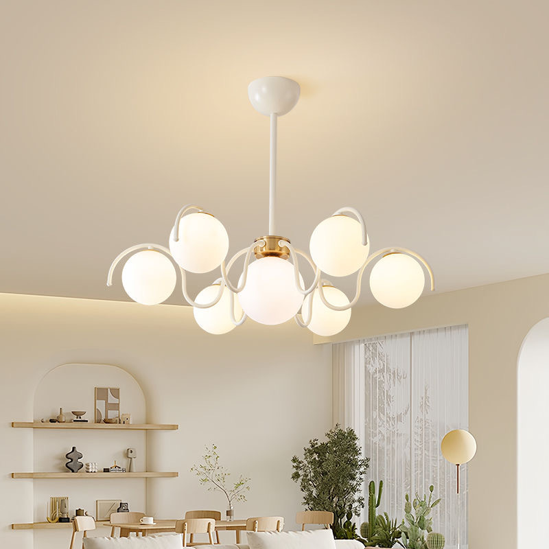 Home Bathroom Lighting Design - Krem Rengi LED Tavan Avize Lambası