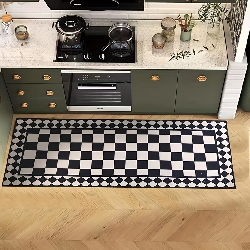 Japan Bathroom.Home - VIKAMA Siyah Beyaz Damalı Soyut Sanat