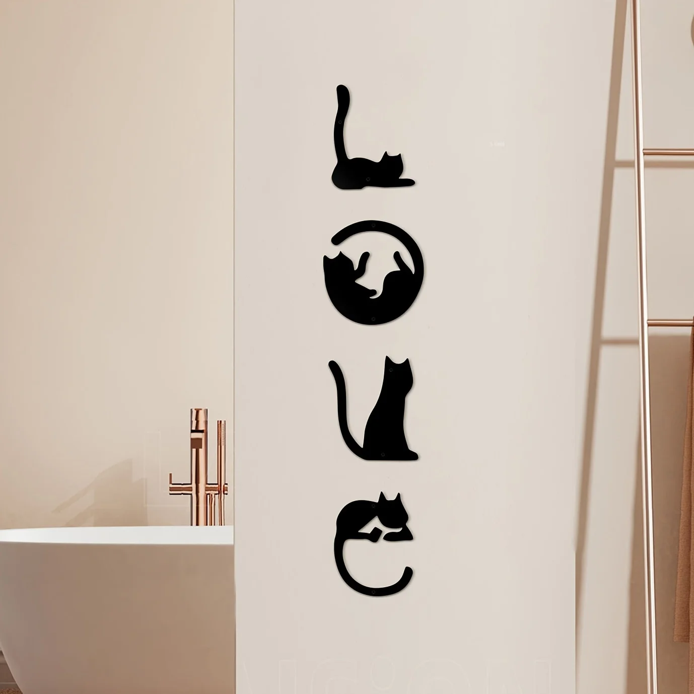 Home Goods Bathroom - HelloYoung 4 adet/takım sevimli kedi Metal