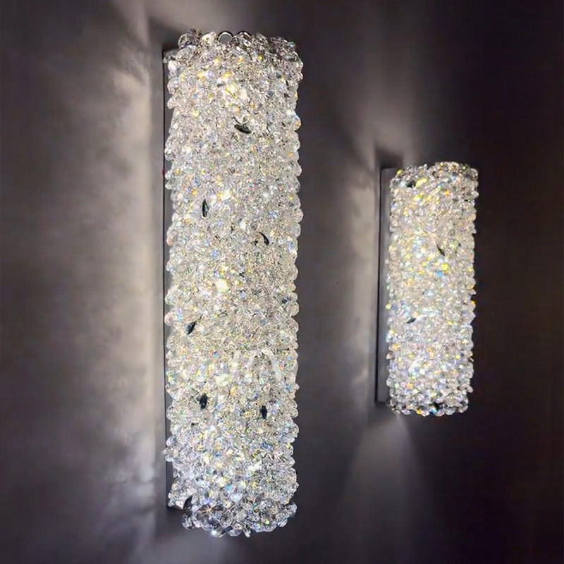 Home Bathroom Lighting Design - Modern Tasarım Kristal Boncuk Duvar Lambası