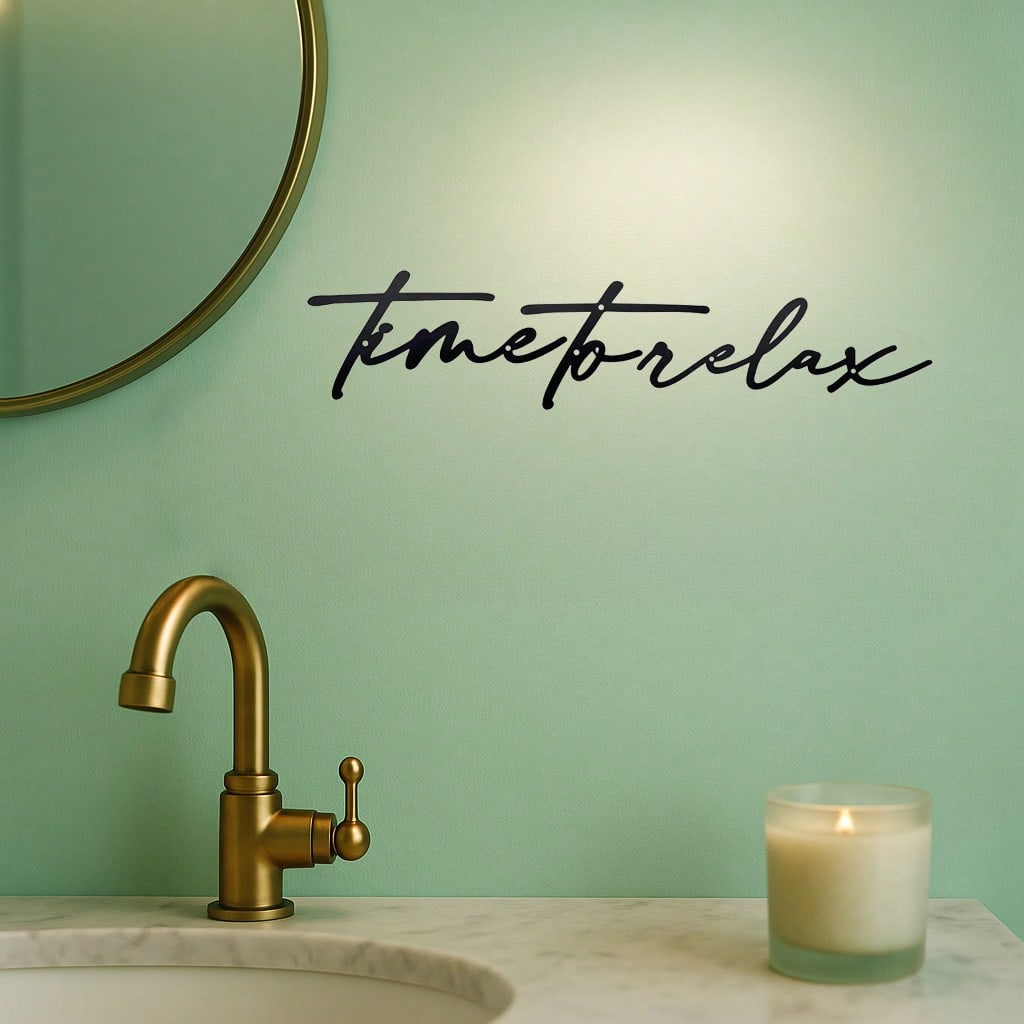 Home Goods Bathroom - 3 adet siyah Metal duvar sanatı