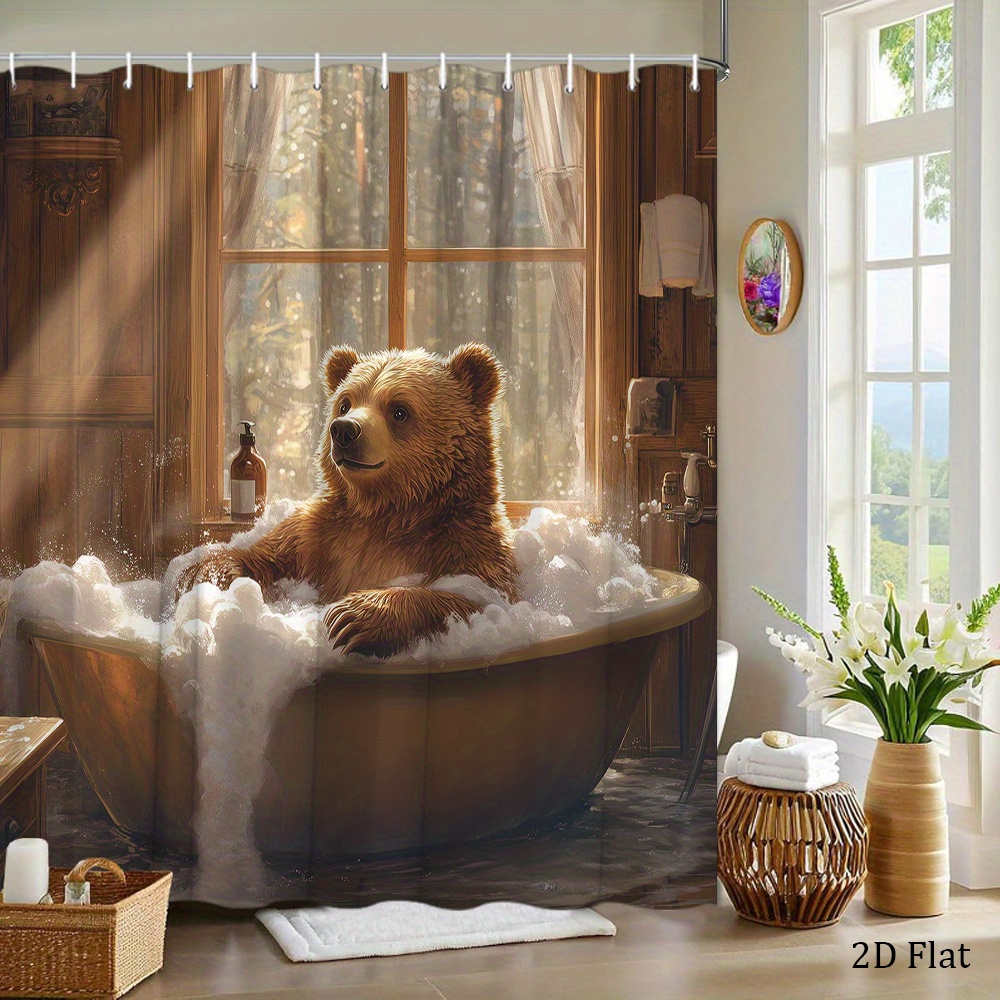 Home Bathroom Tub - Evinde küvette banyo alan eğlenceli kahverengi