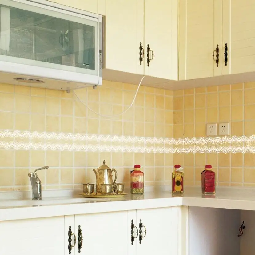 Home Bathroom Design - Tatlı Dantel Tasarım Duvar Kağıdı Bordürleri