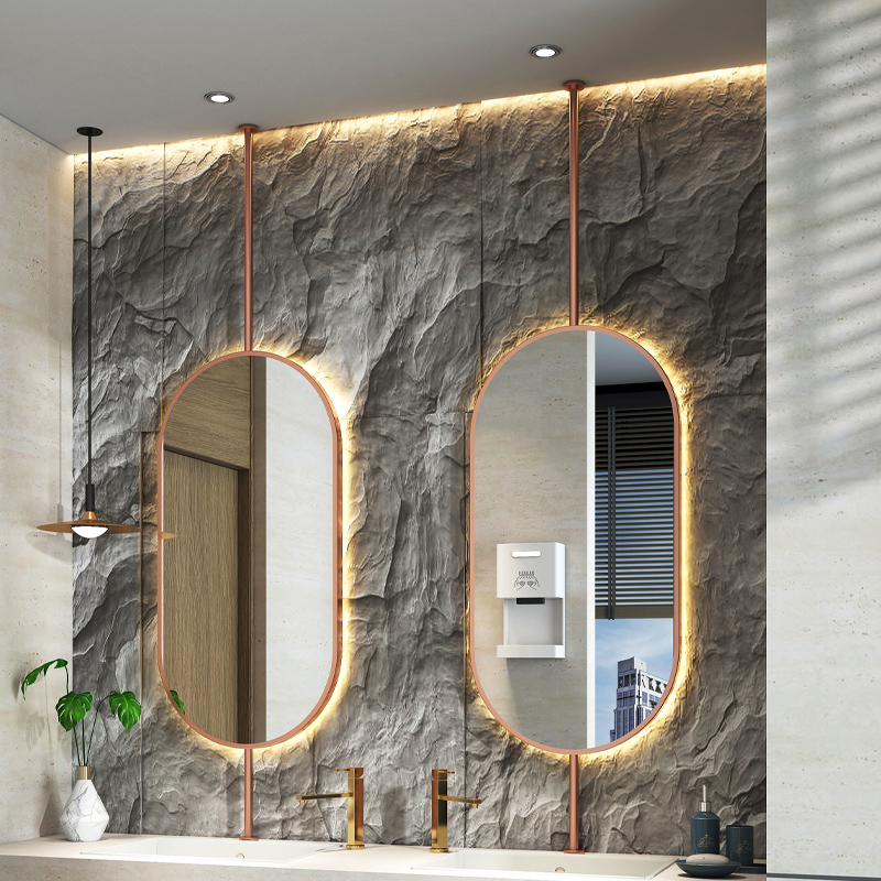 Home Bathroom Mirror - Boyutu 60x90 cm Tavan Oval Asılı