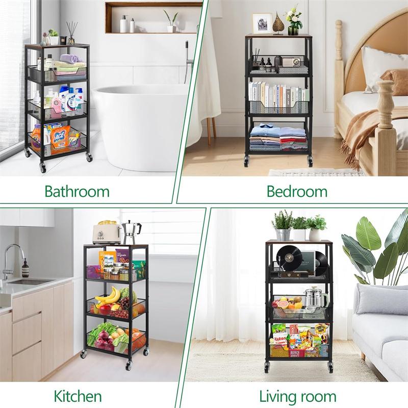 3 Katmanlı Tekerlekli Çok Amaç - Home Bathroom Shelf incelemesi ve fiyatı