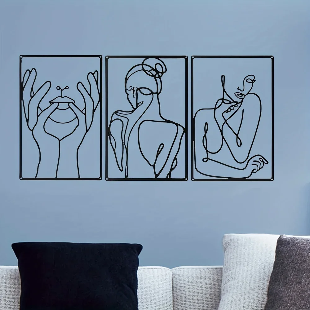 3 adet çarpıcı çizgi çizim dek - Home Goods Bathroom incelemesi ve fiyatı