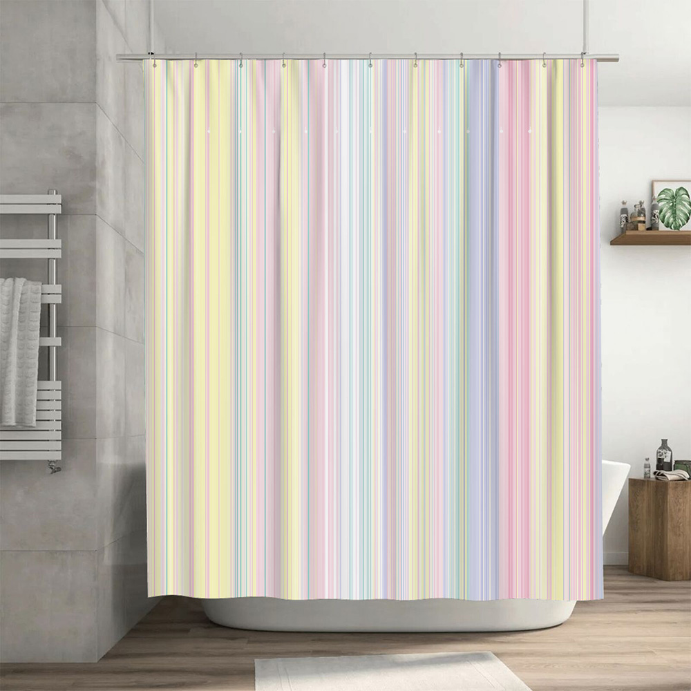 Yumuşak Çizgili Duş Perdesi Pa - Home Bathroom Colors incelemesi ve fiyatı