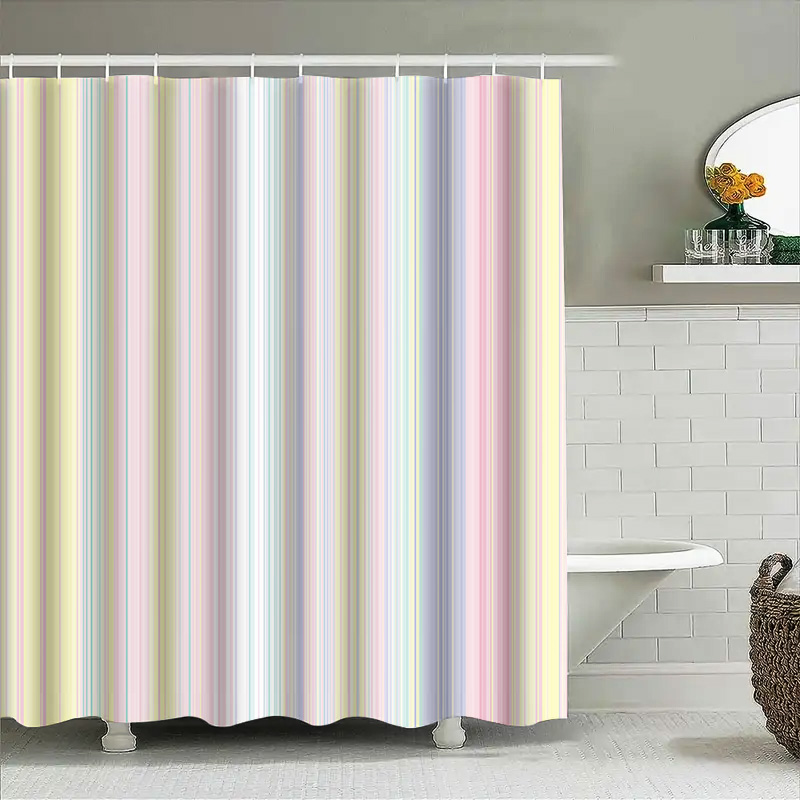 Yumuşak Çizgili Duş Perdesi Pa - Home Bathroom Colors incelemesi ve fiyatı