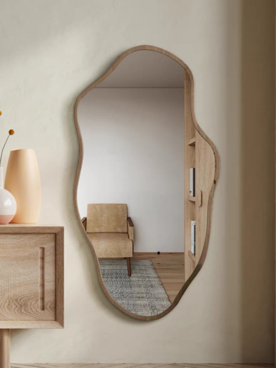 Düzensiz Asimetrik Ahşap Duvar - Home Bathroom Mirror incelemesi ve fiyatı
