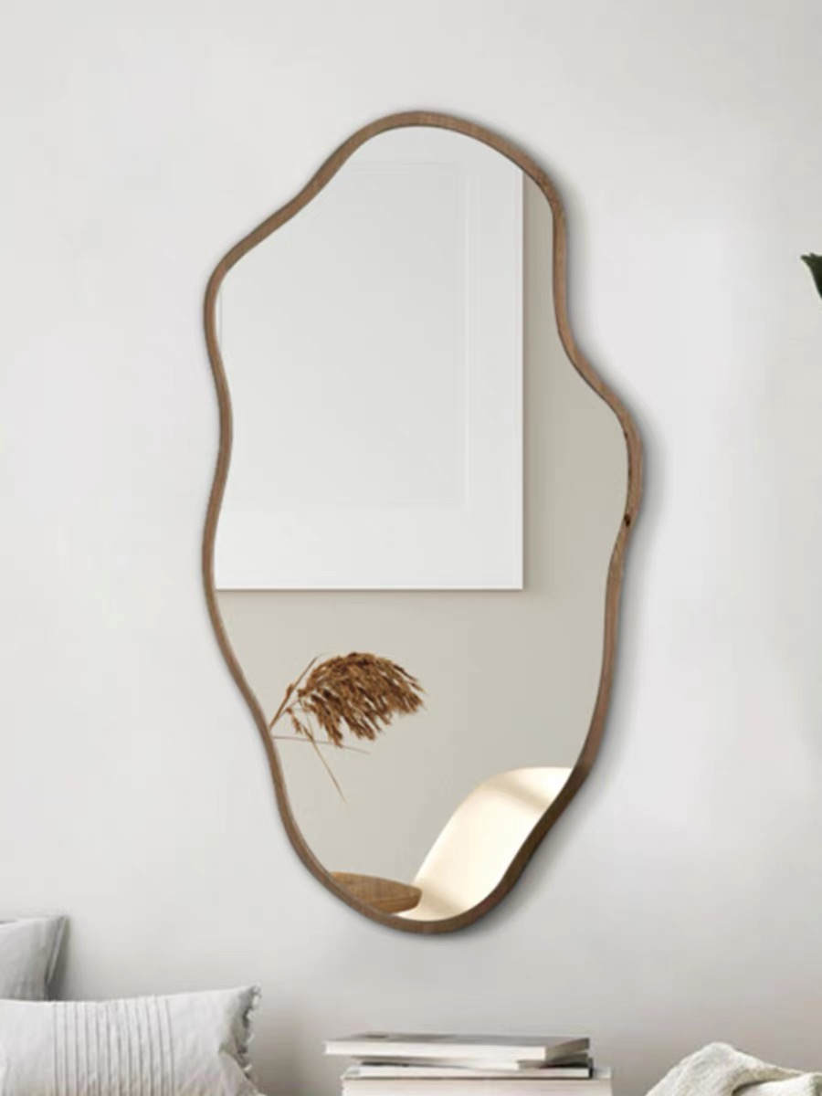 Düzensiz Asimetrik Ahşap Duvar - Home Bathroom Mirror incelemesi ve fiyatı