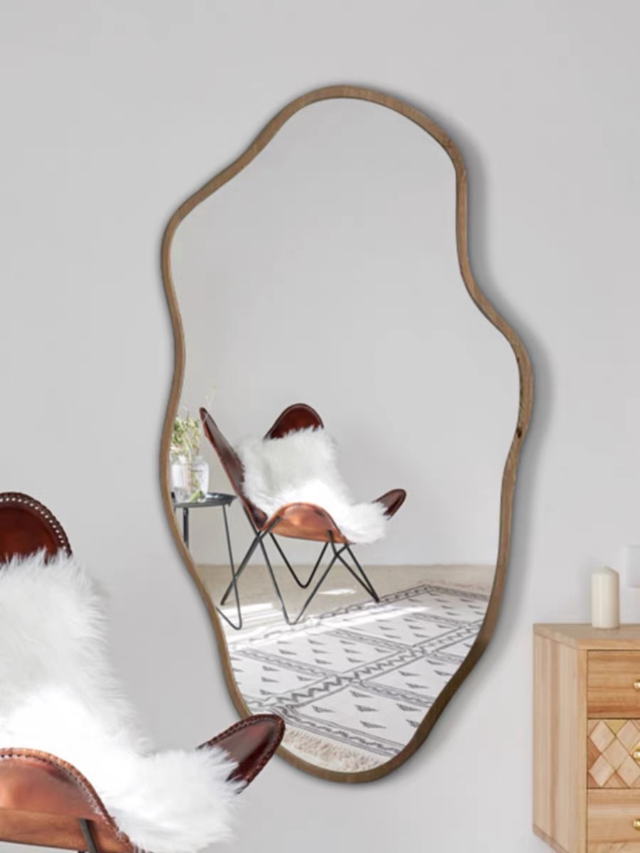 Düzensiz Asimetrik Ahşap Duvar - Home Bathroom Mirror incelemesi ve fiyatı