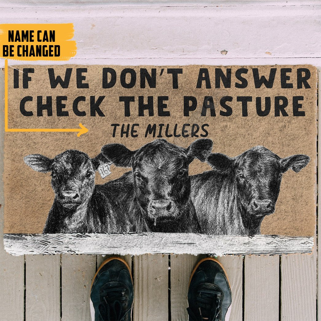 3D Check The Angus Cattle Past - Home Bathroom Name incelemesi ve fiyatı