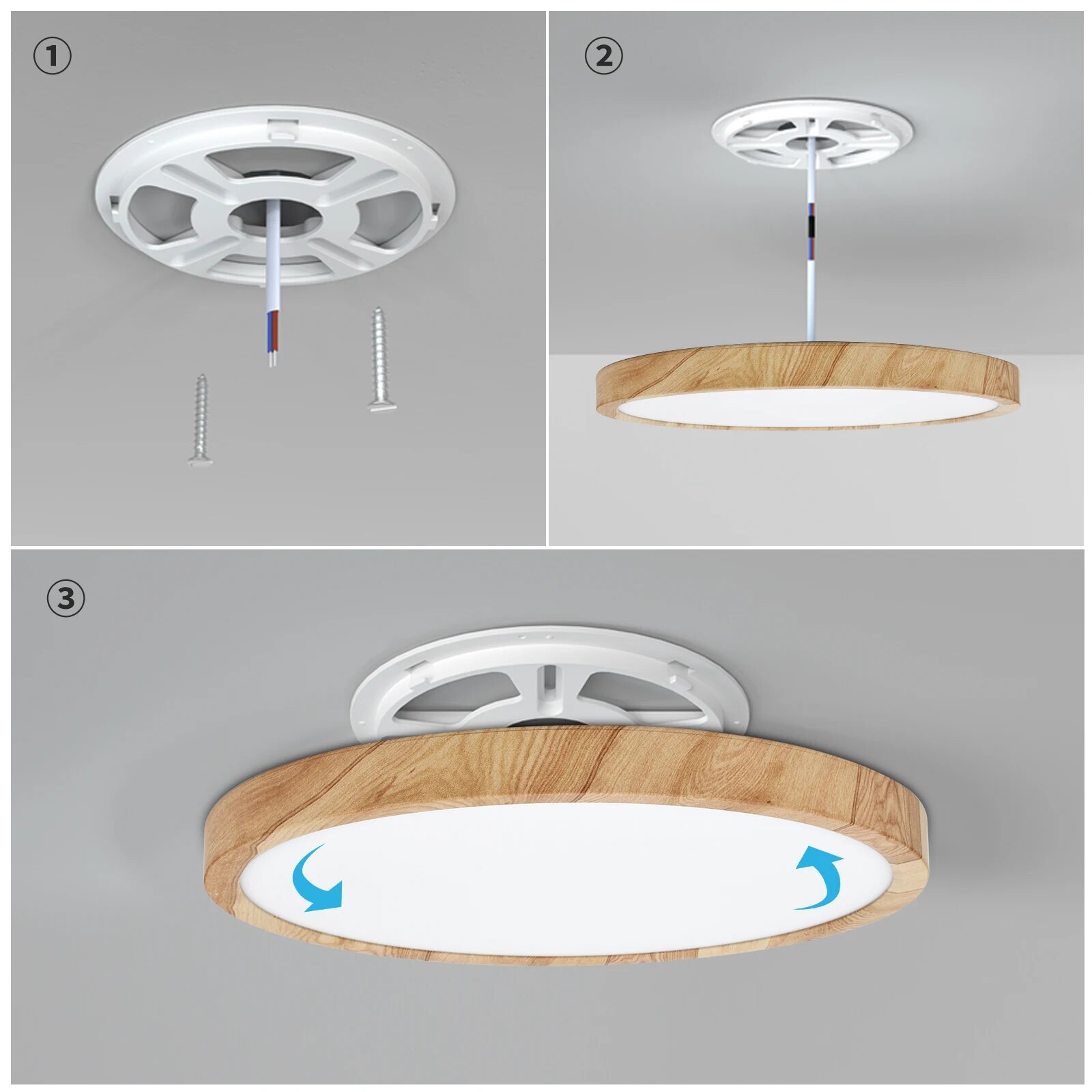LVL LED Tavan Işık Ahşap Tahıl - Home Bathroom Colors incelemesi ve fiyatı