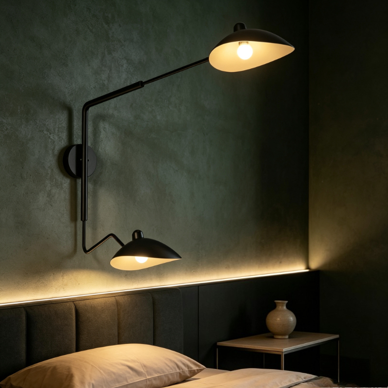 Uzun Kollu Modern Siyah LED Du - Home Bathroom Lighting Design incelemesi ve fiyatı