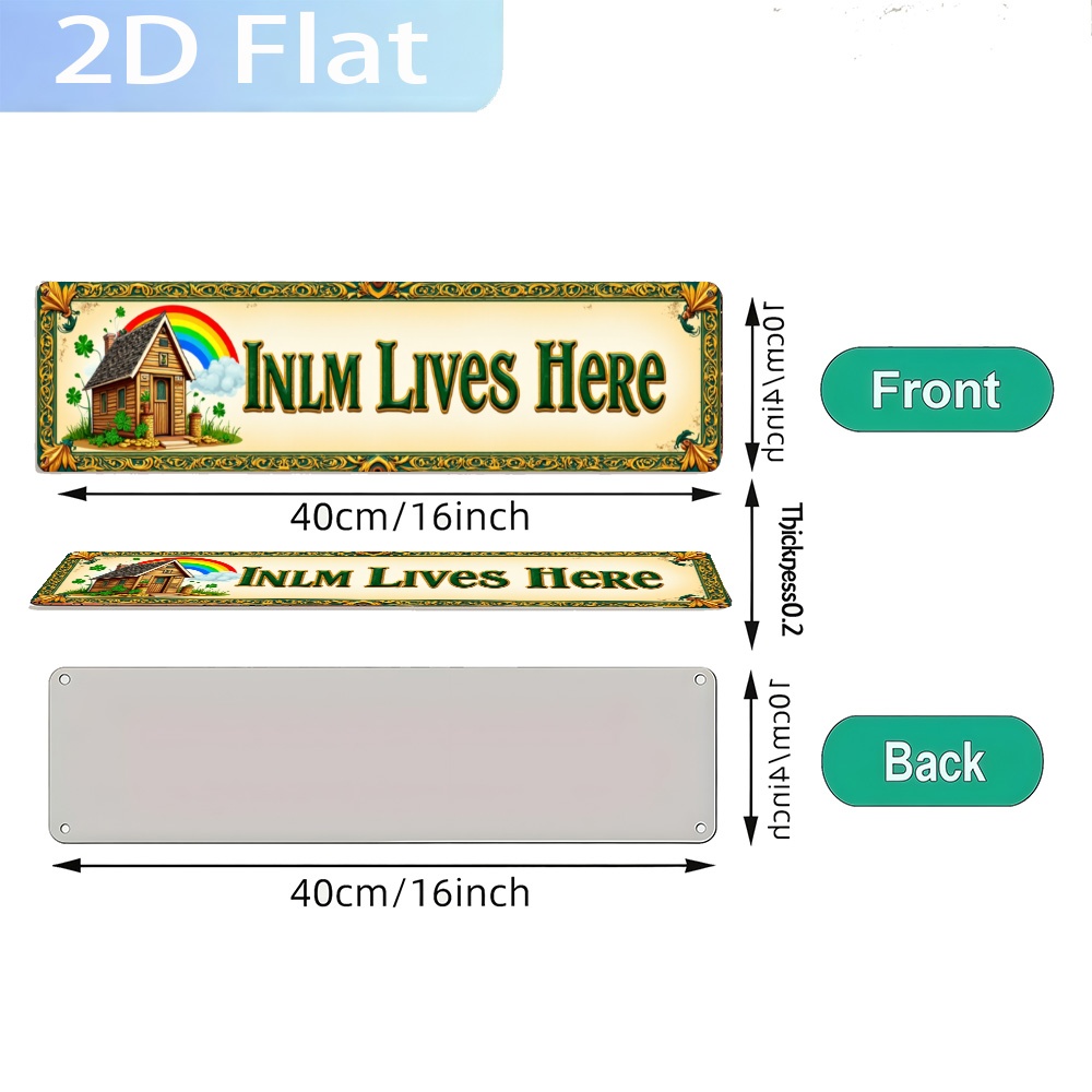 2D Düz, Vintage 'INLM Burada Y - Home Bathroom Name incelemesi ve fiyatı