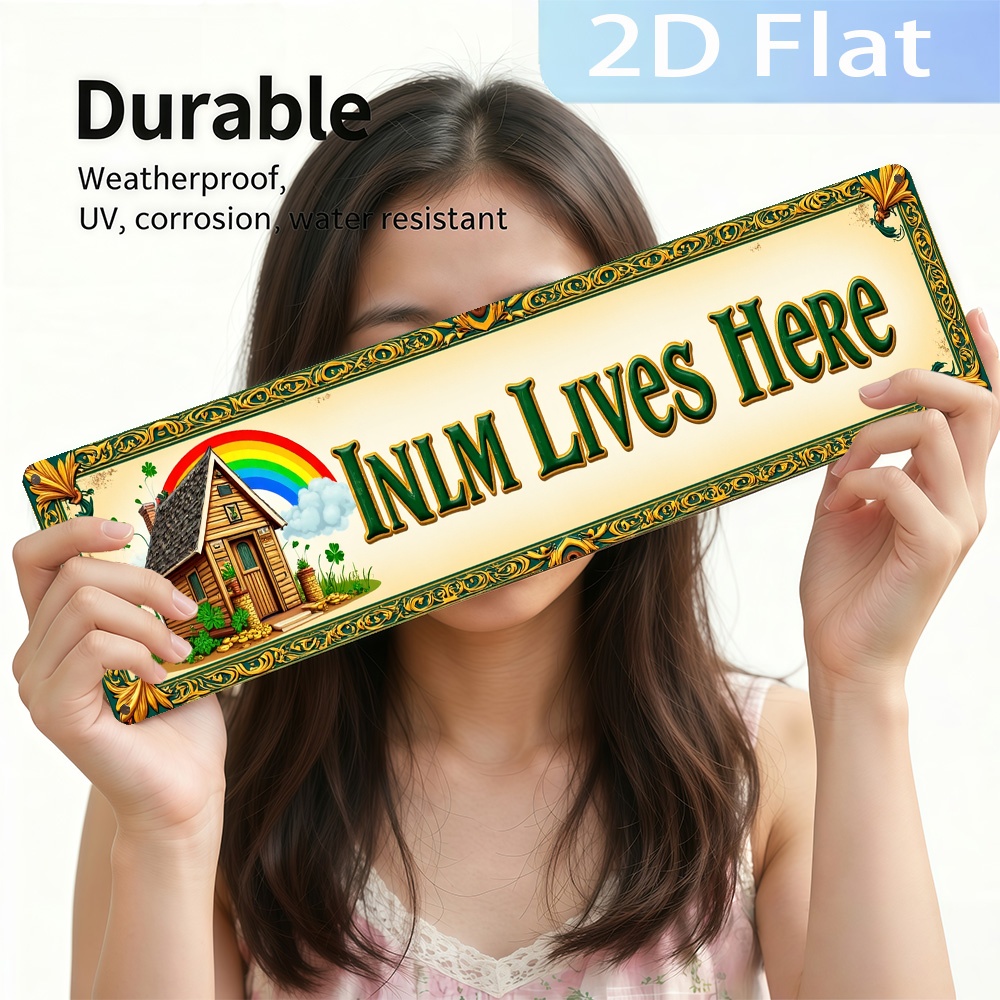 2D Düz, Vintage 'INLM Burada Y - Home Bathroom Name incelemesi ve fiyatı
