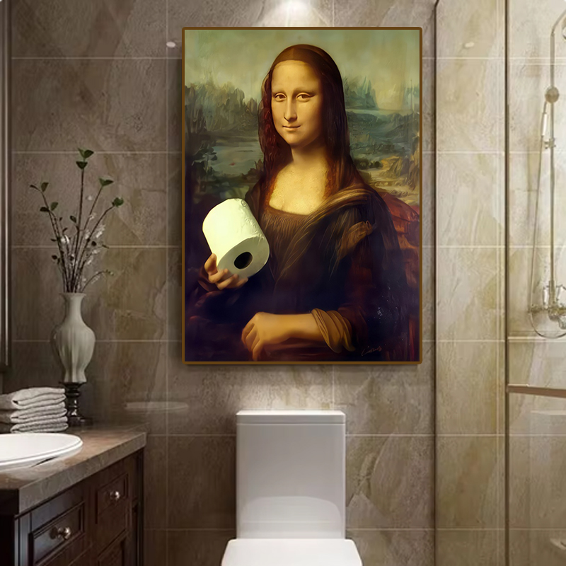 1 adet Komik Soyut Banyo Tuval - Home Bathroom Design incelemesi ve fiyatı