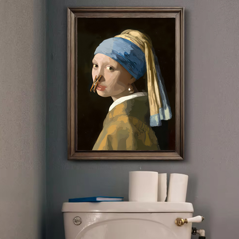 1 adet Komik Soyut Banyo Tuval - Home Bathroom Design incelemesi ve fiyatı