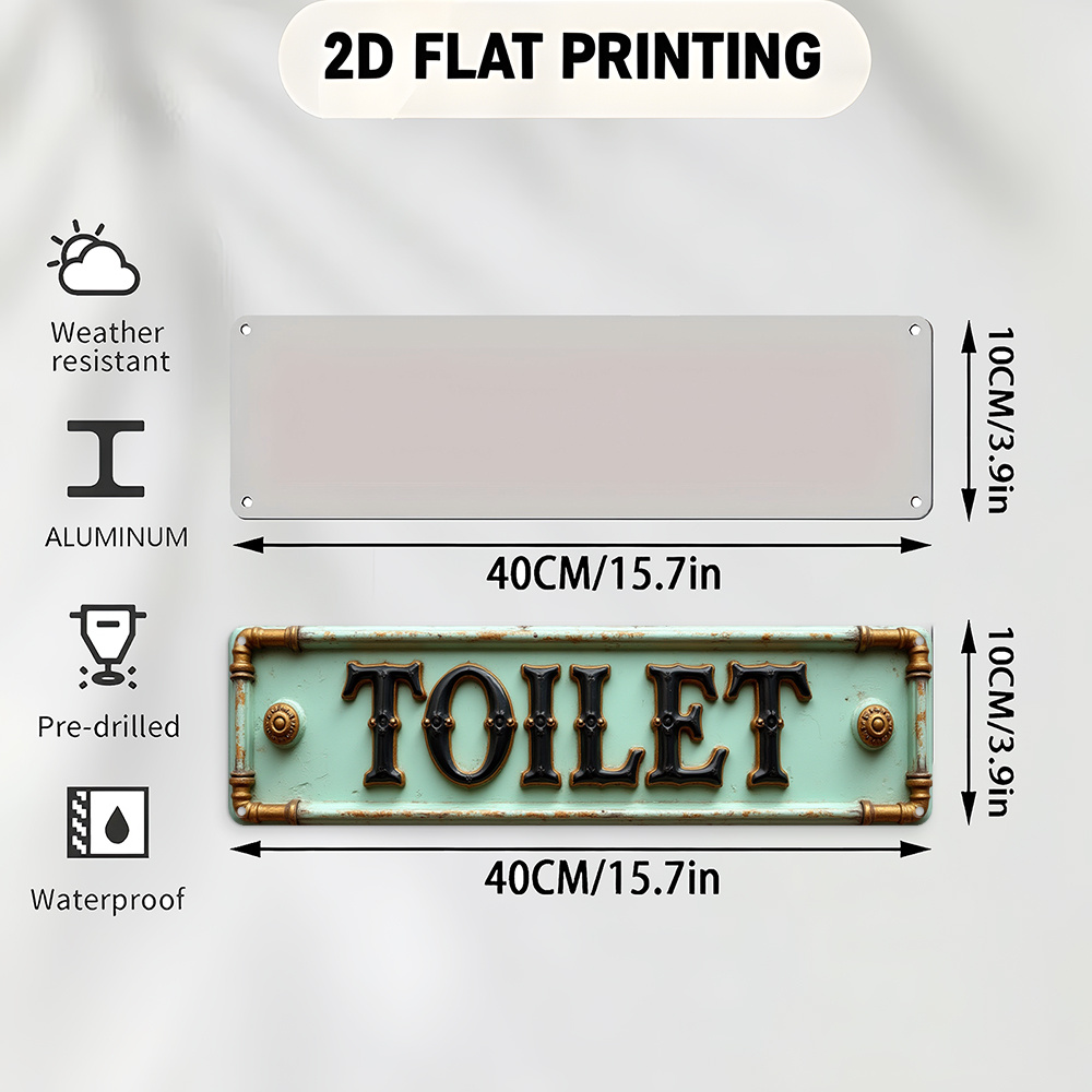 2D Düz, Vintage Tuvalet Tabela - Home Bathroom Decor incelemesi ve fiyatı